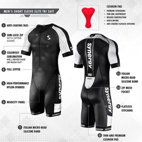 img 2 attached to Enhance Your Performance with the Synergy Triathlon Tri Suit - Men's Elite Short Sleeve Trisuit