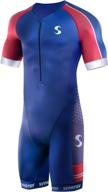enhance your performance with the synergy triathlon tri suit - men's elite short sleeve trisuit logo