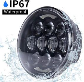 img 3 attached to 🏍️ Черная водонепроницаемая дотированная лампа проекторного типа IP67: SUP-LIGHT 5.75 "светодиодный фарофор Dyna, Sportster, Iron 883, Street Rod, Softail - совместимая с 5 3/4-дюймовыми круглыми мотоциклетными фарами