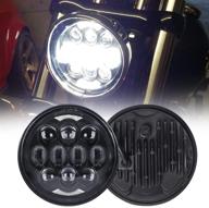 🏍️ черная водонепроницаемая дотированная лампа проекторного типа ip67: sup-light 5.75 "светодиодный фарофор dyna, sportster, iron 883, street rod, softail - совместимая с 5 3/4-дюймовыми круглыми мотоциклетными фарами логотип