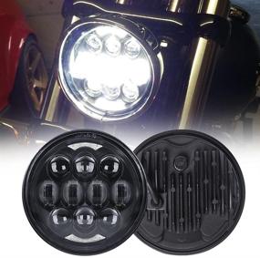 img 4 attached to 🏍️ Черная водонепроницаемая дотированная лампа проекторного типа IP67: SUP-LIGHT 5.75 "светодиодный фарофор Dyna, Sportster, Iron 883, Street Rod, Softail - совместимая с 5 3/4-дюймовыми круглыми мотоциклетными фарами