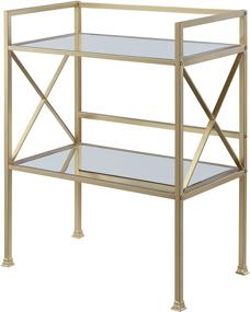 img 2 attached to 🏮 Gold Coast Bar Hall Table with Mirror / Gold Frame by Convenience Concepts