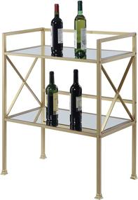 img 3 attached to 🏮 Gold Coast Bar Hall Table with Mirror / Gold Frame by Convenience Concepts