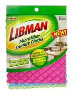 🧽 libman microfiber sponge cloths: a versatile 3-pack cleaning essential logo