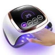 💅 gugusure 168w uv led nail lamp: powerful nail curing lamps for home & salon, with automatic sensor/4 timer setting - professional nail art tools for gel polish, fingernail & toenail nail dryer logo