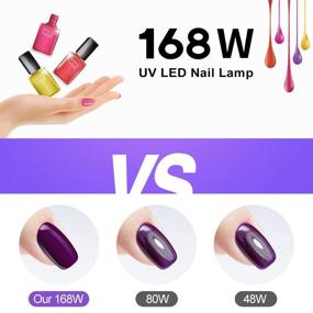 img 3 attached to 💅 Gugusure 168W UV LED Nail Lamp: Powerful Nail Curing Lamps for Home & Salon, With Automatic Sensor/4 Timer Setting - Professional Nail Art Tools for Gel Polish, Fingernail & Toenail Nail Dryer