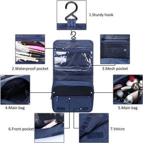 img 2 attached to Portable Hanging Travel Toiletry Bag for Men and Women – Waterproof Bathroom Shower Bag for All Your Cosmetic and Makeup Essentials – SellyFelly Multifunctional Organizer