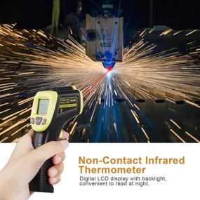 img 1 attached to 🌡️ GoolRC Industrial Thermometer: Advanced Non-Contact Digital Laser Temperature Gun with LCD Display -58°F to 1112°F (-50°C to 600°C)