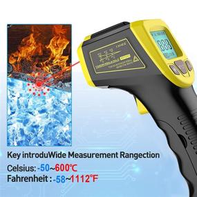 img 2 attached to 🌡️ GoolRC Industrial Thermometer: Advanced Non-Contact Digital Laser Temperature Gun with LCD Display -58°F to 1112°F (-50°C to 600°C)