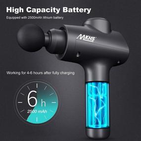 img 2 attached to 💪 Deep Tissue Massage Gun - Powerful Percussion Muscle Massager for Athletes, Relief from Back Pain and Quicker Recovery, Chiropractor-Grade Percussion Massager with 20-Speed Vibration, Rechargeable and Portable Drill Massager
