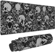 skulls roses gaming mouse pad logo