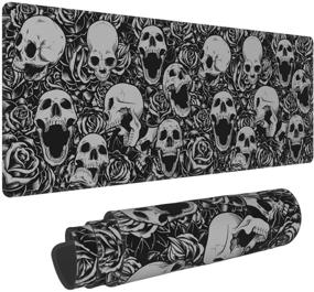 img 4 attached to Skulls Roses Gaming Mouse Pad