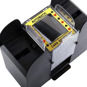 img 3 attached to 🎴 Suwimut 6 Deck Automatic Playing Card Shuffler: Battery Operated Casino Dealer Machine for Poker – Black (Cards Not Included)