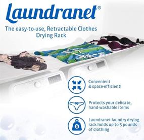 img 3 attached to 🧺 LAUNDRANET Delicates and Sweater Drying Rack: Versatile Wall Mounted Dryer Rack for Laundry Room, Countertop, and More - 1 Pack