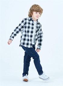 img 3 attached to 👕 Boys' Clothing - Rainlover Flannel Button-Up with Little Sleeves