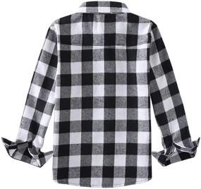 img 1 attached to 👕 Boys' Clothing - Rainlover Flannel Button-Up with Little Sleeves