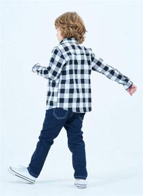 img 2 attached to 👕 Boys' Clothing - Rainlover Flannel Button-Up with Little Sleeves