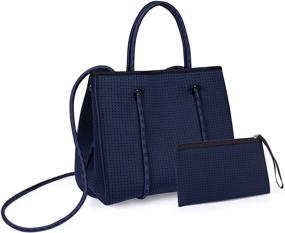 img 4 attached to Somewhere Haute Perforated Neoprene Crossbody Women's Handbags & Wallets