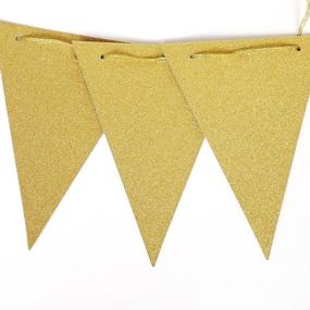 img 2 attached to Vintage Glitter Triangle Bunting Christmas