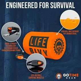img 2 attached to 🏕️ Go Time Gear Life Bivy - Emergency Thermal Sleeping Bag - Use as Bivy Sack, Survival Sleeping Bag, Mylar Emergency Blanket - Includes Stuff Sack with Survival Whistle and Paracord String