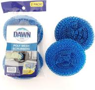 dawn non-scratch poly mesh scrubbers, 4-pack + bonus - durable set of 2 scrubbers in each package logo