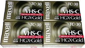 img 2 attached to 🎥 Maxell HGX Gold VHS-C TC-30 Blank Cassettes - Pack of 4 Cassettes