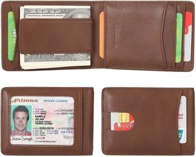 img 4 attached to Genuine Leather Billfold Magnetic Blocking Men's Accessories