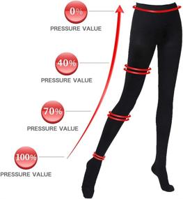 img 3 attached to 🩺 Chaoxianghui Medical Compression Pantyhose 20-30 mmHg Closed Toe Support Gradient Treatment - Black, Size Large