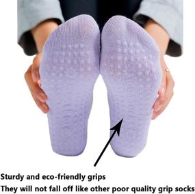 img 1 attached to Non-Slip Grip Socks with Toes for Women and Men 🧦 - Anti-Odor Yoga Pilates Socks to Enhance Hygiene and Keep Clean