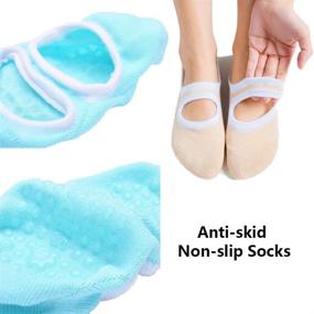 img 2 attached to Non-Slip Grip Socks with Toes for Women and Men 🧦 - Anti-Odor Yoga Pilates Socks to Enhance Hygiene and Keep Clean