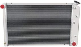 img 4 attached to 🏎️ High-Performance 3-Row Aluminum Race Radiator - Compatible with Chevy Nova 1970-81, Camaro 1970-81, El Camino 1978-87