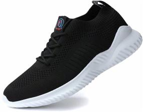 img 4 attached to 👟 Dynamic Comfort: Lightweight Breathable Men's Business Sneakers for Running