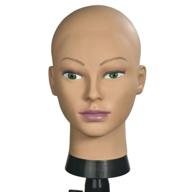 mrtoumo bald mannequin head for wigs: professional cosmetology training head for wig making and display with hat, helmet, glasses - free t-pins included logo