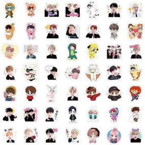 img 3 attached to 🎶 Hipetz BTS Stickers: 160Pcs Waterproof Vinyl Kpop Stickers for Laptops, Skateboards, Cars & More!