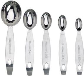 img 2 attached to 🥄 Cuisipro Silver Stainless Steel Measuring Spoon Set - Standard Size