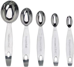 img 1 attached to 🥄 Cuisipro Silver Stainless Steel Measuring Spoon Set - Standard Size