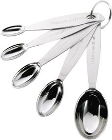 img 4 attached to 🥄 Cuisipro Silver Stainless Steel Measuring Spoon Set - Standard Size