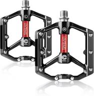 anti-skid mountain bike pedals: lightweight 9/16 inch pedals with platform design for road and mtb bikes logo