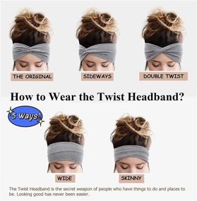 img 1 attached to 👱 Headbands for Women - Soft Elastic Non Slip Wide Hair Bands, Twisted Turban Headwraps for Teen Girls and Women's Fashion Hair Accessories, 12PCS