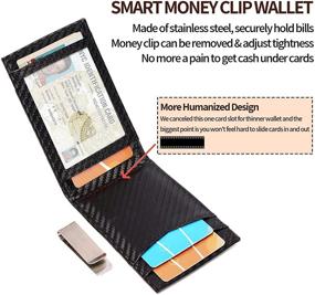 img 1 attached to Minimalist Men's Wallet with Removable Blocking - Leather Accessories for Wallets, Card Cases & Money Organizers