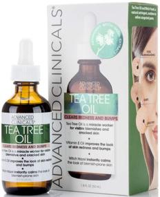 img 4 attached to 🌿 Advanced Clinicals Tea Tree Oil for Redness and Bumps. Maskne Treatment, Prevention, and Skin Clarification. (1.8oz)