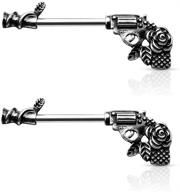 pierced owl stainless pistol barbells logo