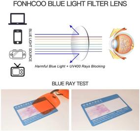 img 2 attached to 👓 Frameless Blue Light Blocking Glasses for Women and Men | Eyestrain & Headache Relief | UV Filter | Over Prescription Glasses | Computer Gamer Eyeglasses | Orange Lens