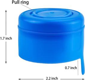 img 3 attached to Heatoe 50 Packs Gallon Water Jug Cap Replacement, Non-Spill Stackable Caps, Multi-Use Anti-Splash Bottle Caps for 55mm, 2, 3, and 5 Gallon Water Jugs