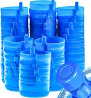 heatoe 50 packs gallon water jug cap replacement, non-spill stackable caps, multi-use anti-splash bottle caps for 55mm, 2, 3, and 5 gallon water jugs logo