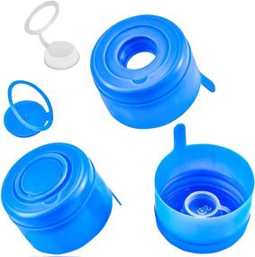 img 1 attached to Heatoe 50 Packs Gallon Water Jug Cap Replacement, Non-Spill Stackable Caps, Multi-Use Anti-Splash Bottle Caps for 55mm, 2, 3, and 5 Gallon Water Jugs