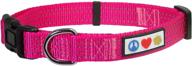 pawtitas reflective dog collar with stitching, adjustable buckle 🐾 and training benefits - ideal reflective thread collar for small dogs logo