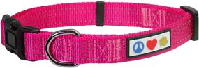 img 4 attached to Pawtitas Reflective Dog Collar with Stitching, Adjustable Buckle 🐾 and Training Benefits - Ideal Reflective Thread Collar for Small Dogs