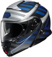 🏍️ shoei neotec ii splicer helmet (large) (blue) - ultimate head protection for riders logo