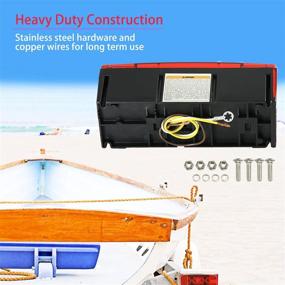 img 2 attached to 🚤 High-performance 12V LED Submersible Trailer Lights: Waterproof, Low-profile Rectangular Tail Lights for RVs, Marines, Boats & Trailers